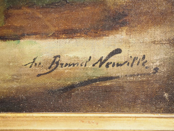BRUNEL de NEUVILLE. "natures mortes"  Paire d'huiles sur toiles, signé