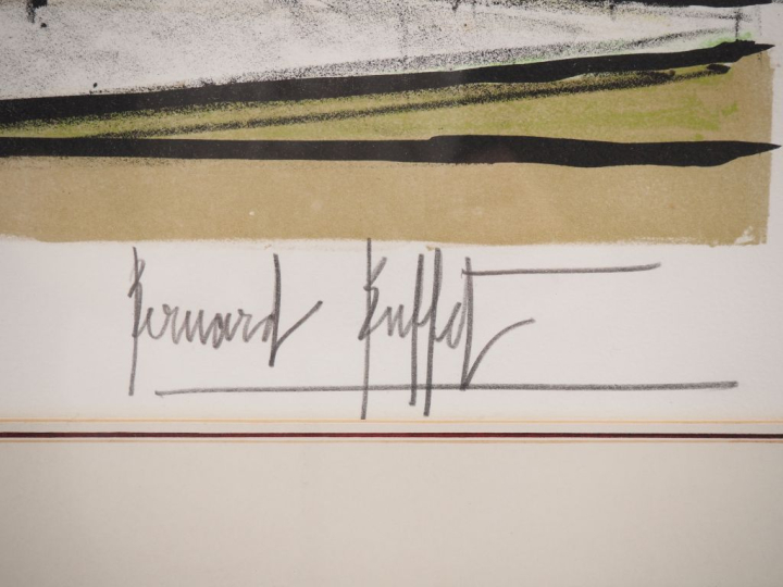 B. BUFFET. "le bouquet de tulipes" Epreuve d'artiste, contresignée en 