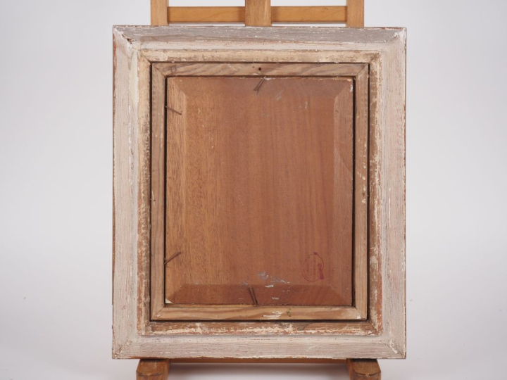 Lucien CHANTERELLE.  "portrait de jeune homme à la cravate" Huile sur 