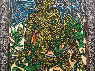 Vente aux enchères Robert COMBAS.    "personnage" Grande lithographie numérotée 4 /30 HC 