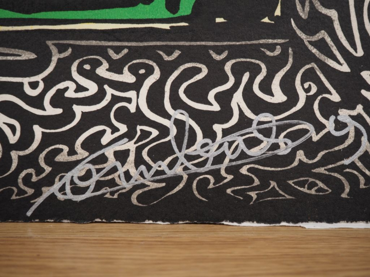 Robert COMBAS.    "personnage" Grande lithographie numérotée 4 /30 HC 