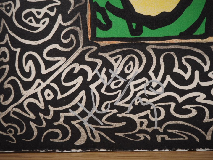 Robert COMBAS.    "personnage" Grande lithographie numérotée 4 /30 HC 