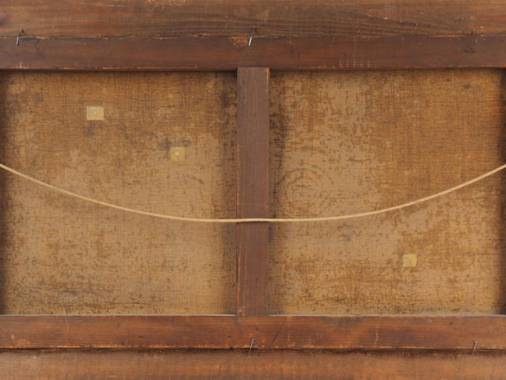 Henri DUVIEUX.  "Venise, le grand canal au soleil couchant" Huile sur 