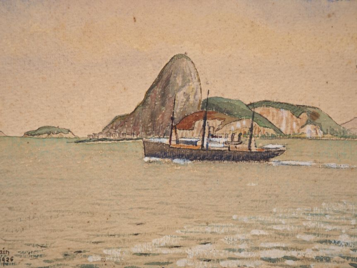 L. GERMAIN.  5 vues du Brésil : Rio de Janeiro, Rio Quequen, Pan de az