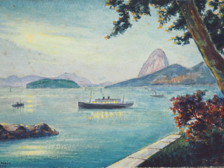 L. GERMAIN.  5 vues du Brésil : Rio de Janeiro, Rio Quequen, Pan de az