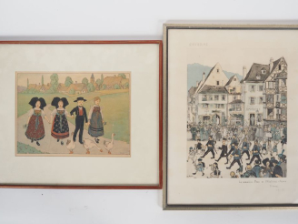 Vente aux enchères HANSI.  2 différentes lithographies