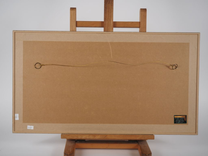 JABER.  "portraits"  Triptyque, aquarelles signées et datées 2002 et 2