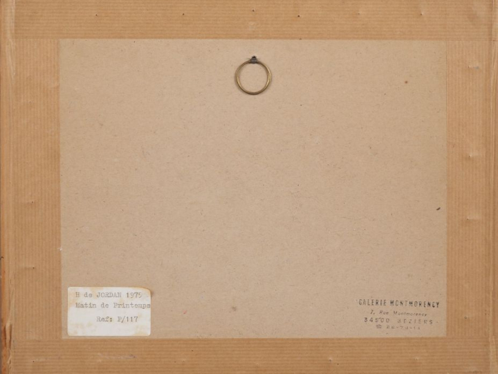 Henri de JORDAN. "matin de printemps"  Pastel, signé en bas à gauche  