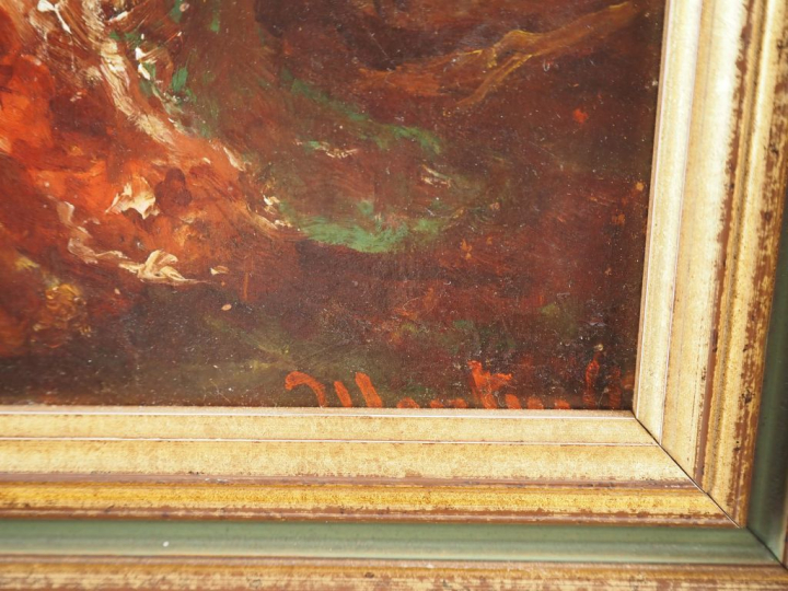 MONTICELLI (attribué à) "jeunes femmes dans un parc" Huile sur panneau