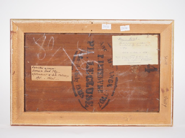 Alexandre NOZAL.  "Berk plage" Huile sur panneau, signée en bas à gauc