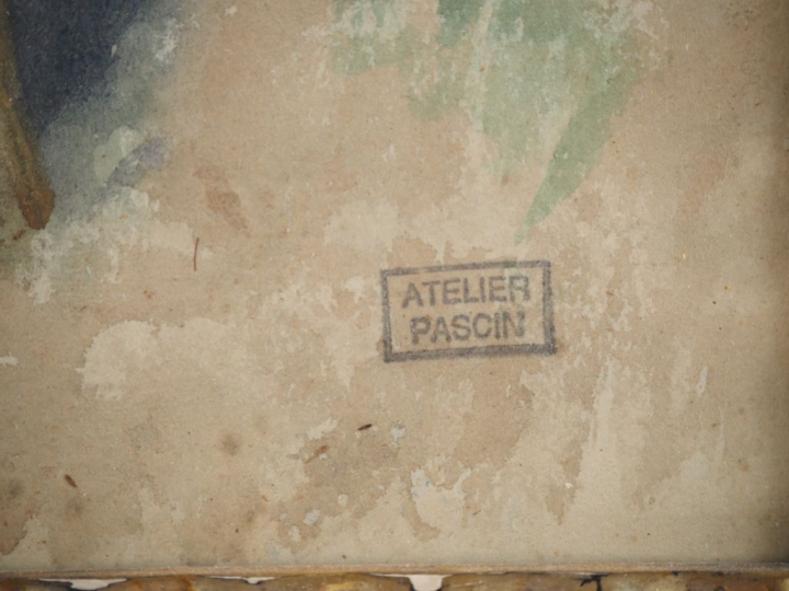 PASCIN.  "jeune fille déshabillée sur un fauteuil club" Aquarelle, cac