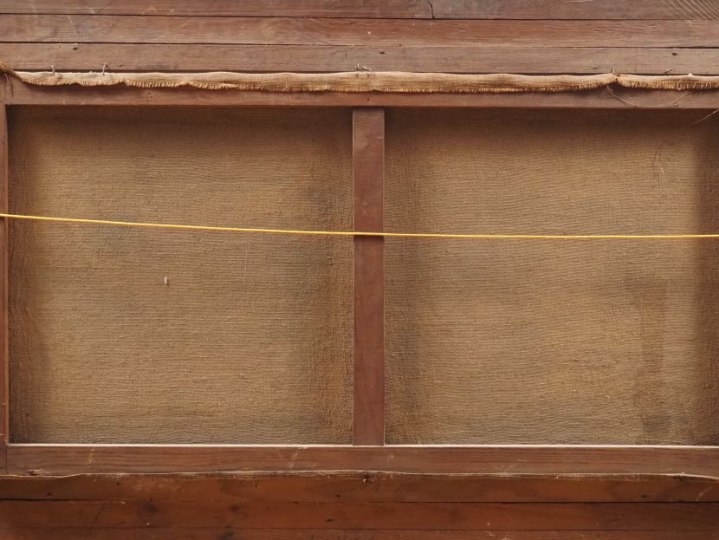 R. PERROT.  "Marine" Huile sur toile, signée en bas à gauche  Dim. 52 