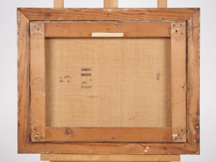 Robert Gilles PLANTEY.  "Beatenberg, effet de neige" Huile sur toile, 