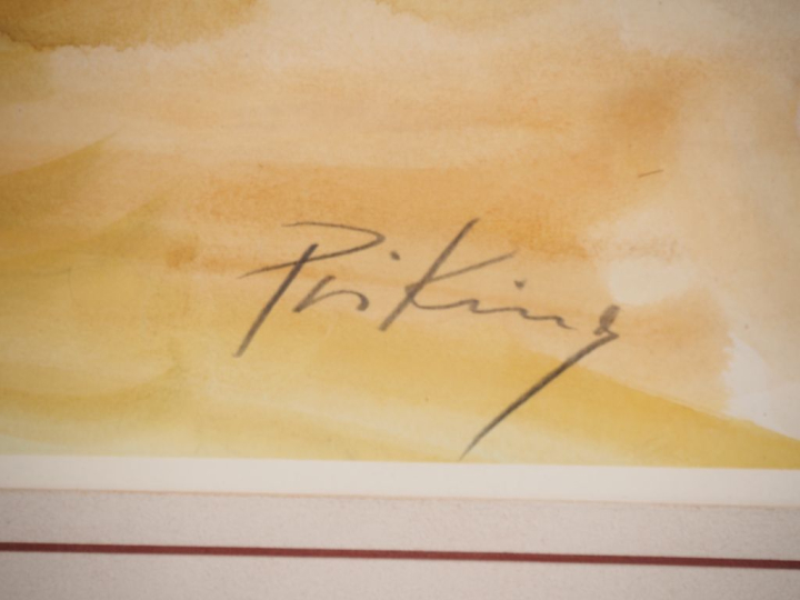 PRIKING.  "Venise"  Aquarelle, signée en bas à droite  Dim. À vue : 31