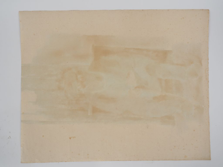 SIGRIST.  "le vieil homme au béret" Gouache sur papier, signée en bas 