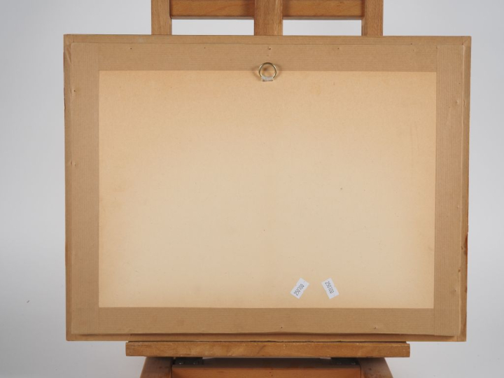 SINET.  "les chevaux de Marly devant les Champs-Elysées animés" Dessin