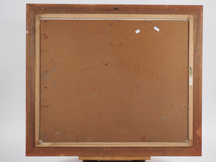 Paul SURTEL.  "Ria en Bretagne" Huile sur isorel, signée en bas à droi