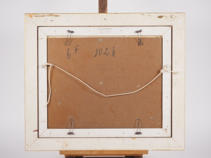 Paul SURTEL.  "Lesconil près de Bénodet" Huile sur panneau, signée en 