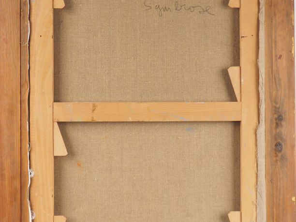 TOFFOLI. "Maternité" Huile sur toile, signée en bas à droite Dim. 73,5