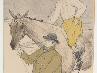 Vente aux enchères Henri de TOULOUSE-LAUTREC. (d'après) "le Jockey se rendant au poteau" 