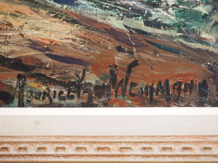 Maurice VAGH WEINMANN. "Paris, la Seine" Huile sur toile, signée en ba