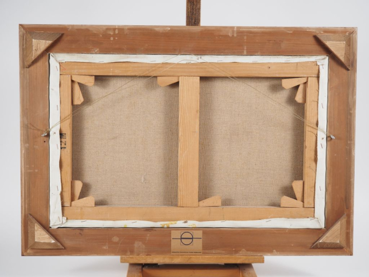 Ecole française XXème. "paysage des alpilles" Huile sur toile, signée 