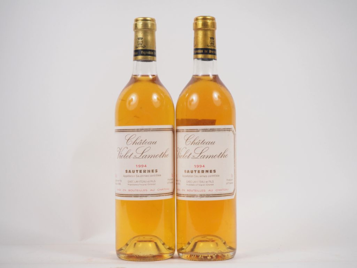 2 BOUTEILLES CHÂTEAU VIOLET LAMOTHE SAUTERNES - 1994 