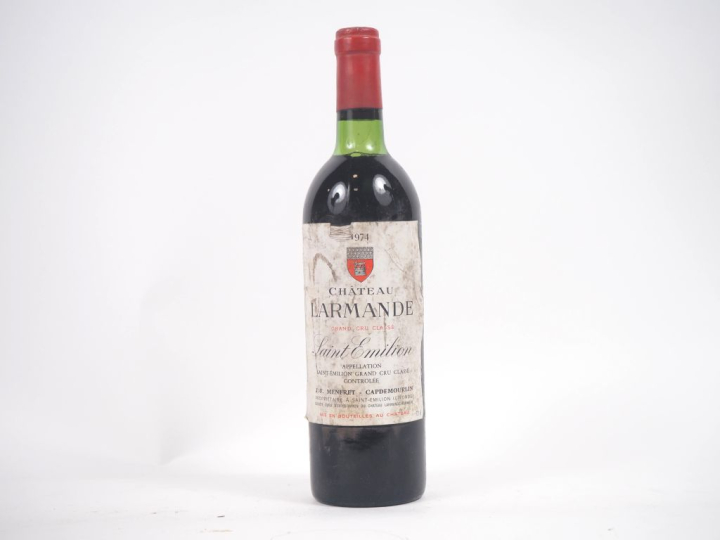 1 BOUTEILLE CHÂTEAU LARMANDE GCC ST ÉMILION - 1974 - LB/ELA