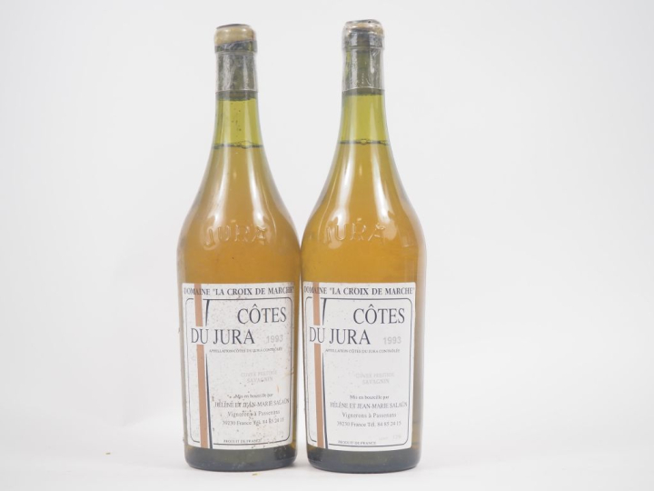 2 BOUTEILLES CÔTES DU JURA DOMAINE LA CROIX DE MARCHE - 1993