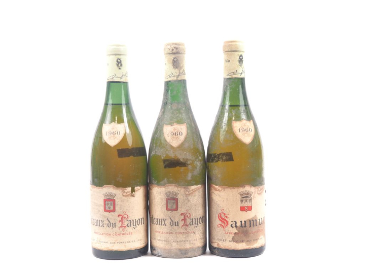 3 BOUTEILLES SAUMUR BLANC - 1960 - ES/BS 
