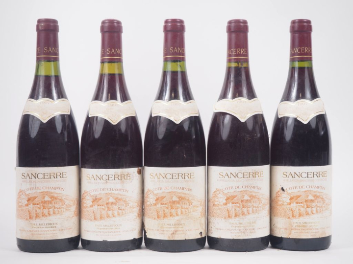 5 BOUTEILLES SANCERRE ROUGE - 1997 - ET 