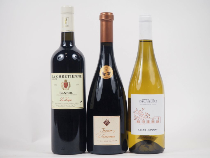3 BOUTEILLES : 1 BANDOL DOMAINE LA CHRÉTIENNE "LA LECQUE" - 2018 / 1 T