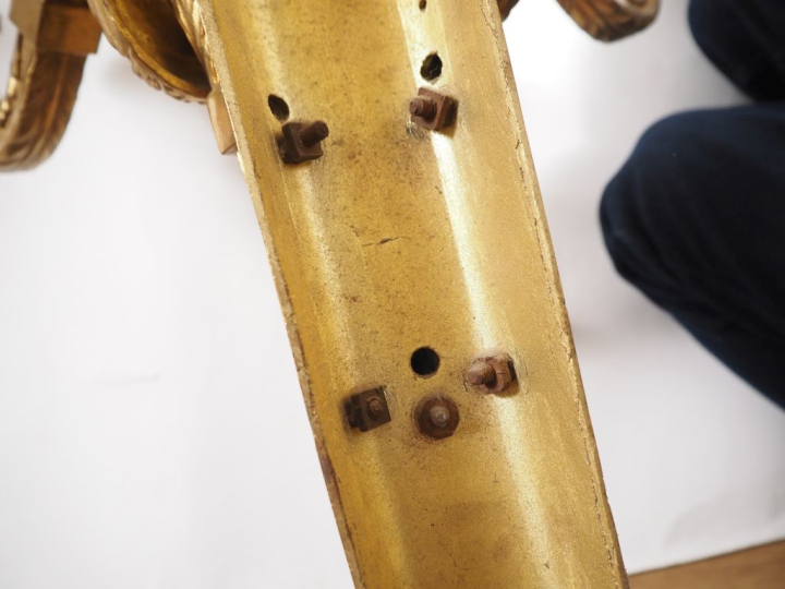 Importante paire d'appliques Napoléon III de style Louis XVI à décor d