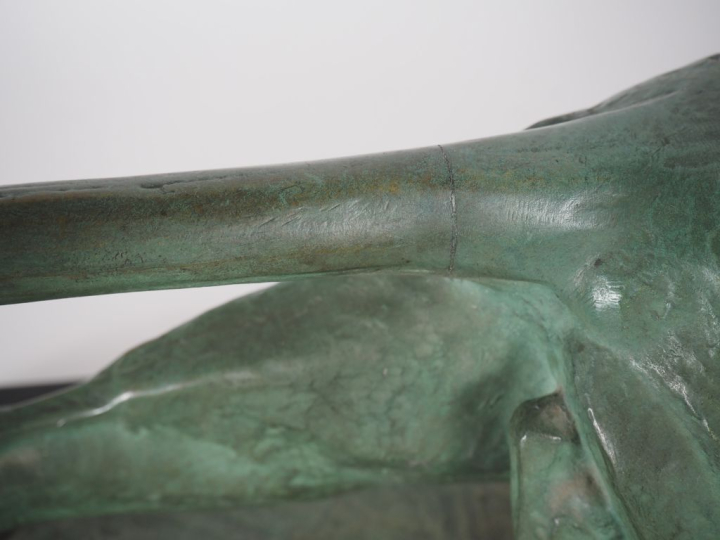 André Vincent BECQUEREL (1893-1981) « Panthère se frottant à un arbre 