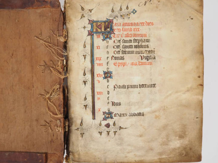 [LIVRE D’HEURES]. LIVRE D’HEURES XVe ENLUMINÉ. Petit in-quarto (corps 