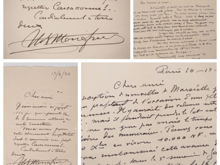 MONFREID (Henry de). CORRESPONDANCE ADRESSÉE À JEANNE ET JAMES DUCELLI