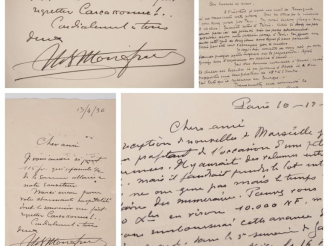 Vente aux enchères MONFREID (Henry de). CORRESPONDANCE ADRESSÉE À JEANNE ET JAMES DUCELLI