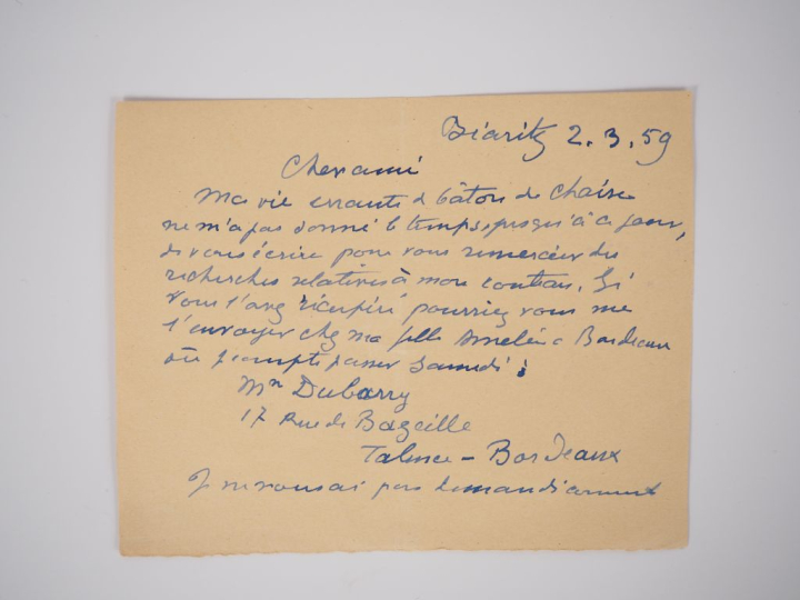 MONFREID (Henry de). CORRESPONDANCE ADRESSÉE À JEANNE ET JAMES DUCELLI