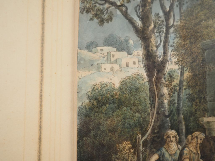 Louis-François CASSAS (1756 – 1827). "Vue de la fontaine de Cana en Ga