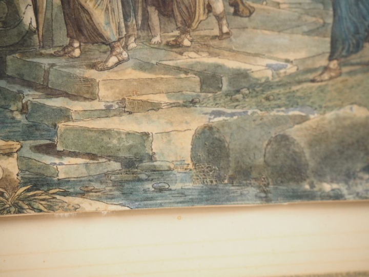 Louis-François CASSAS (1756 – 1827). "Vue de la fontaine de Cana en Ga