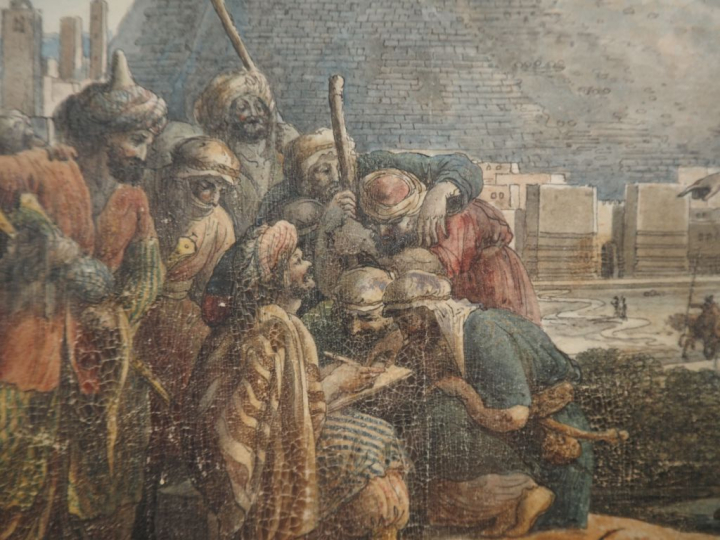 Louis-François CASSAS (1756 – 1827). "Vue de la citadelle de Homs" Cra