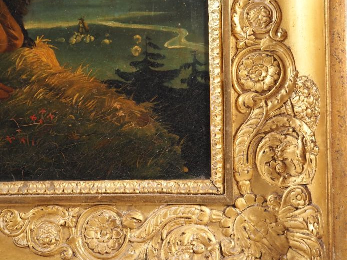 Gabriel Ludwig Lory ? Maison Alphonse Giroux. "Pastorale dans un paysa