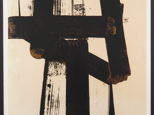 Pierre SOULAGES (1919-2022) Lithographie sur papier n°31, 1974. Numéro