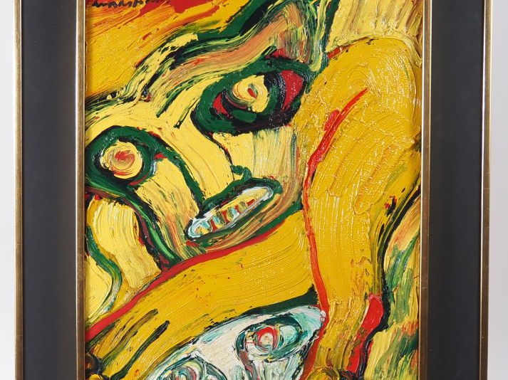 Bengt LINDSTRÖM. "Sans titre". Huile sur toile, signée en haut à gauch