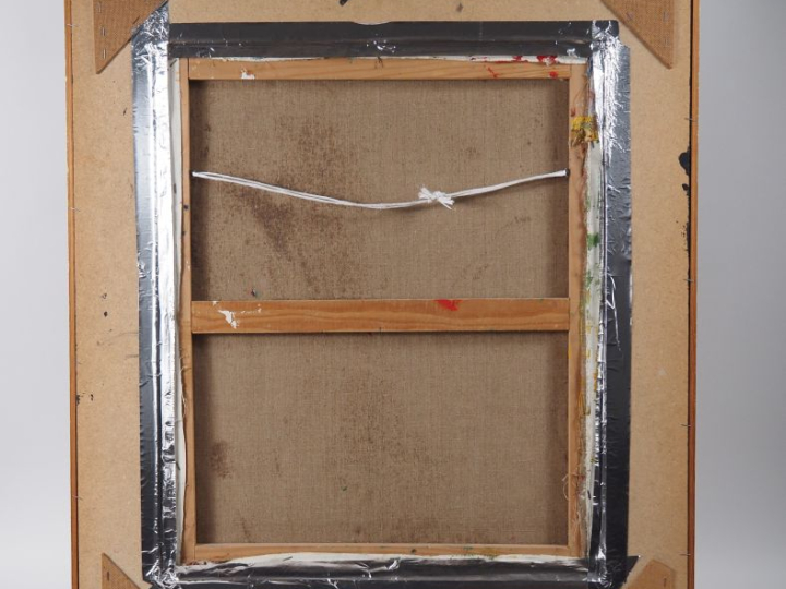 Bengt LINDSTRÖM. "Sans titre". Huile sur toile, signée en haut à gauch