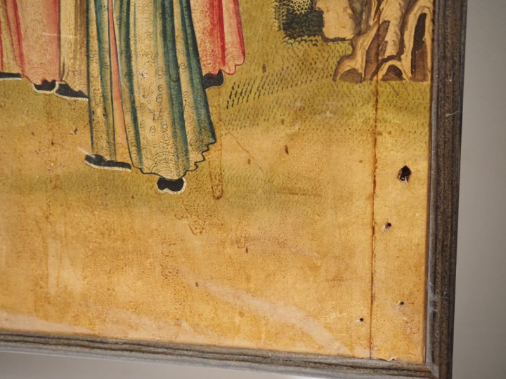 École Anglo chinoise, XIXe  China trade painting. Trois huiles sur toi