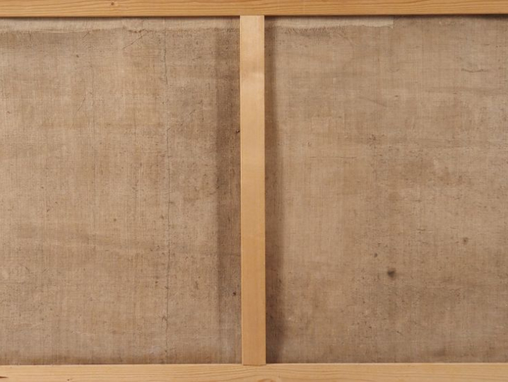 École Anglo chinoise, XIXe  China trade painting. Trois huiles sur toi