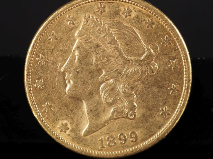 Pièce de 20 Dollars or, 1899-S. FRAIS ACHETEURS 5% TTC.