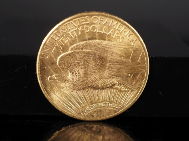 Pièce de 20 Dollars or, 1924. FRAIS ACHETEURS 5% TTC.