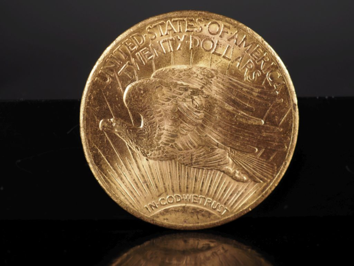Pièce de 20 Dollars or, 1927. FRAIS ACHETEURS 5% TTC.